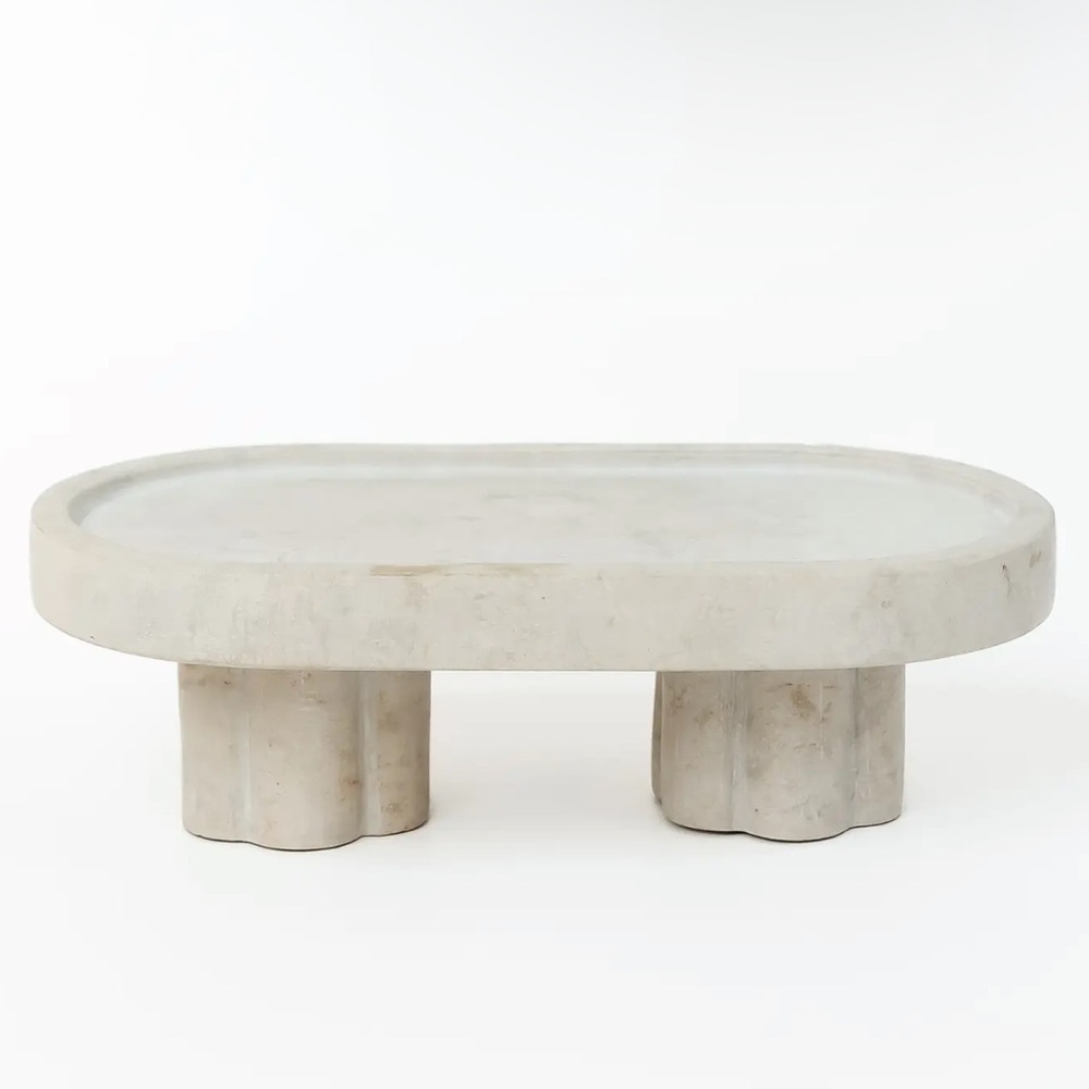 Revelry Stone Double Pillar Candle Holder